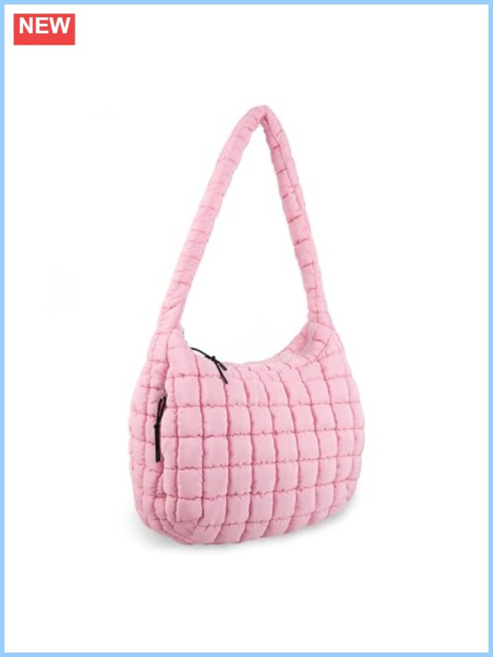 Quilted Puffer Tote Bag Nylon Crossbody Shoulder Hobo Lightweight